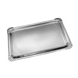 BANDEJA CARTON-PLATA 14 X 21  Nº 4   P/ 100 UNI
