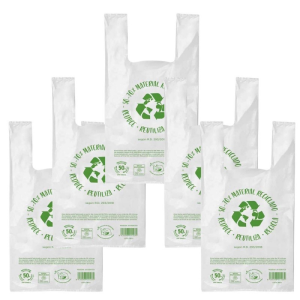 BOLSA CAMISETA RECICLADAS 42 X 53 PTE. 1 KG.  GG.