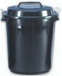 CUBO BASURA PLASTICO NEGRO 95 L.