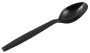 CUCHARA GRANDE PLASTICO NEGRO CAJA 2000 U.