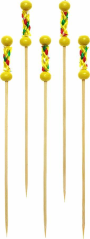 PINCHO BROCHETA COCKTAIL AMARILLO 120 mm  5 x 200