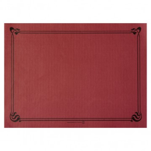 MANTELES INDIVIDUA DECORADO 31 X 43 BURDEOS 500 U.