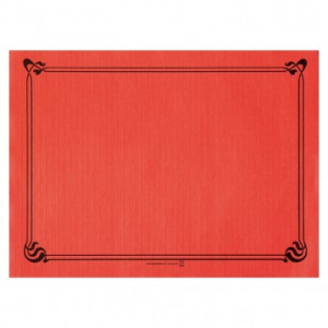 MANTELES INDIVIDUAL DECORADO 31 X 43 ROJO  500 U.