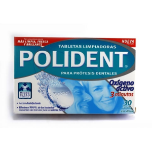 PASTILLAS LIMPIA DENTADURAS POLIDENT C/ 30 UNI