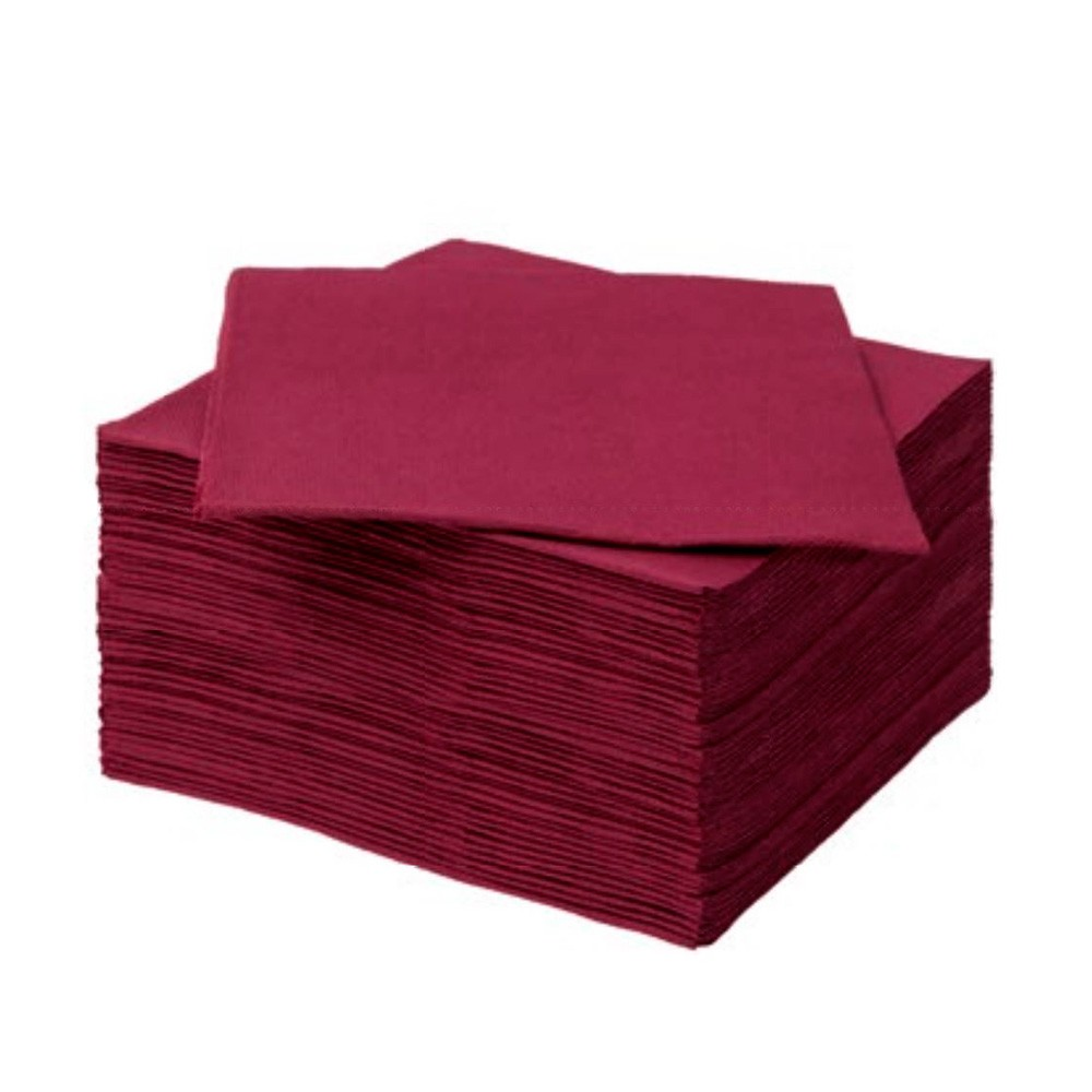 SERVILLETAS 2/C 30 X 30 COLOR BURDEOS 4800 UNI SERVILLETAS 2/C 30 X 30 COLOR BURDEOS 4800 UNI