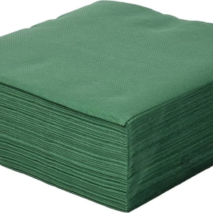 SERVILLETAS 2/C 40 X 40 COLOR VERDE 2400 UNIDADES
