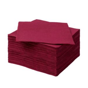 SERVILLETAS 2/C 30 X 30 COLOR BURDEOS 4800 UNI SERVILLETAS 2/C 30 X 30 COLOR BURDEOS 4800 UNI