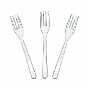 TENEDOR GRANDE TRANSP. PLASTICO CAJA 2000 U. TENEDOR GRANDE TRANSP. PLASTICO CAJA 2000 U.