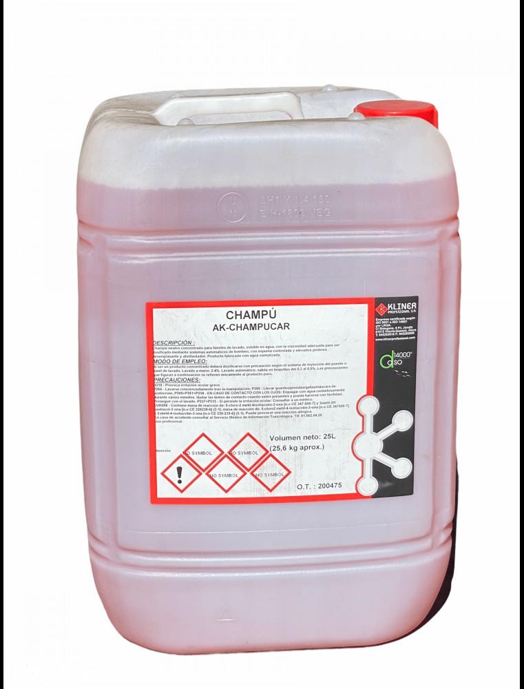 AK- CHAMPUCAR M 25 LITROS (detergente tuneles) AK- CHAMPUCAR M 25 LITROS (detergente tuneles)