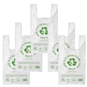 BOLSA CAMISETA RECICLADAS 42 X 53 PTE. 1 KG.  GG.