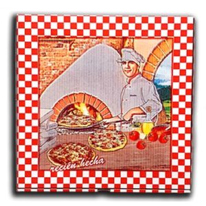 CAJA PIZZA DECORADA 40 X 40 P/ 100 UNI