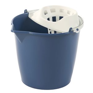 CUBO CON ESCURRIDOR REDONDO ASA METALICO 13 L. CUBO CON ESCURRIDOR REDONDO ASA METALICO 13 L.
