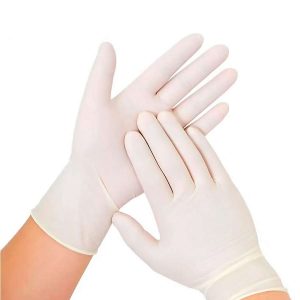 GUANTES LATEX CON POLVO BLANCO T/S GUANTES LATEX CON POLVO BLANCO T/S