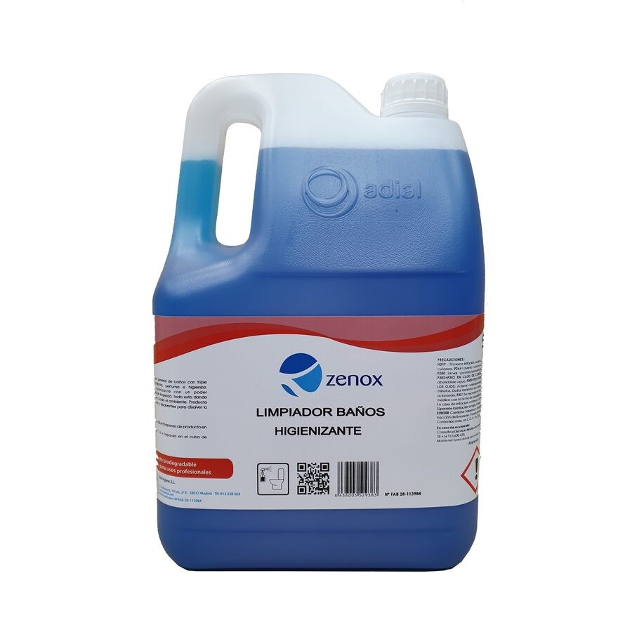 LIMPIADOR BAÑOS PERFUMADO. » ZENOX » 5 l. LIMPIADOR BAÑOS PERFUMADO. " ZENOX " 5 l.