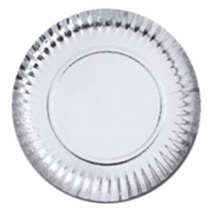 PLATO CARTON Y PLATA 20 CM. C/4X100U