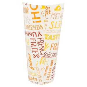 VASO CARTON PATATAS  8,5X18 CM PTE.50 UNI.